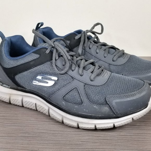 Skechers Track Scloric Sneaker, Grey Mesh, Mens Size 11 US / 45 - Picture 3 of 10